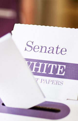 Senate ballot box