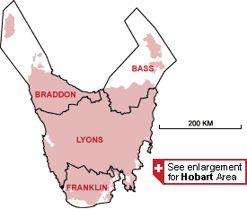 map of Tasmania