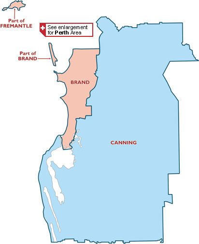 map of Perth surrounds