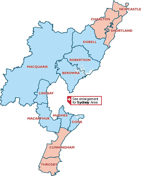 Map Of Sydney And Surrounds New South Wales/Australian Capital Territory: Sydney Surrounds - Australian  Electoral Commission