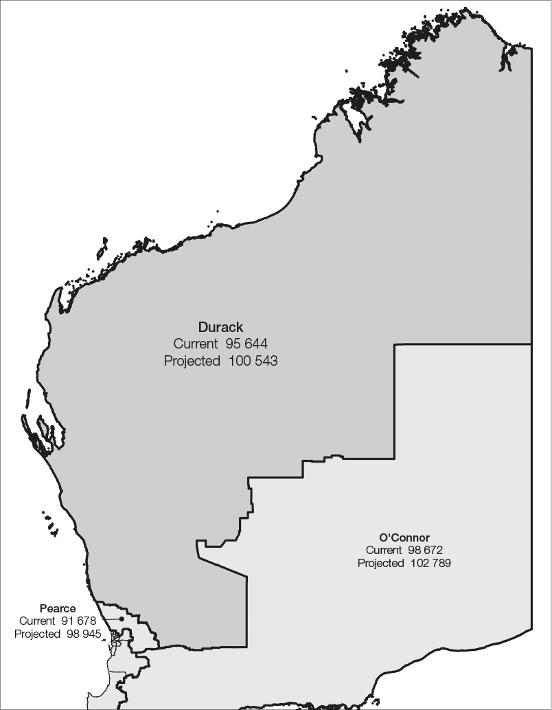 The proposed Division of Durack is bordered by the Divisions of O’Connor and Pearce