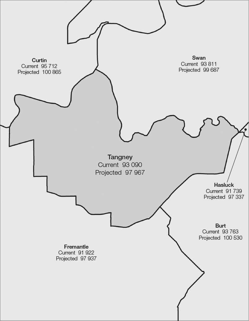 Proposed redistribution of Western Australia into electoral divisions