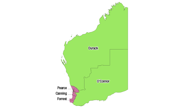 WA projection map rural