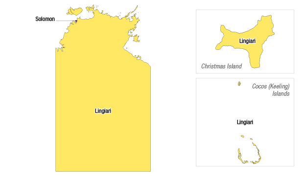 Lingiari projected map