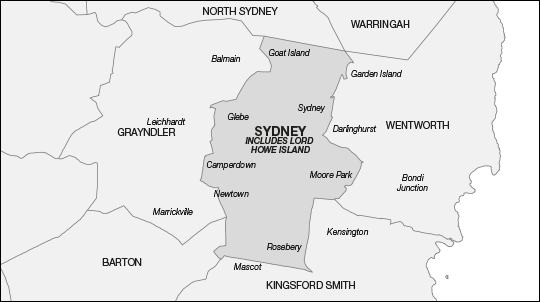 Proposed Division of Sydney