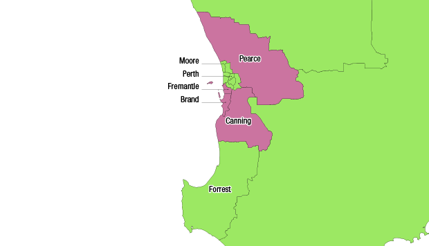 WA current map outer metro