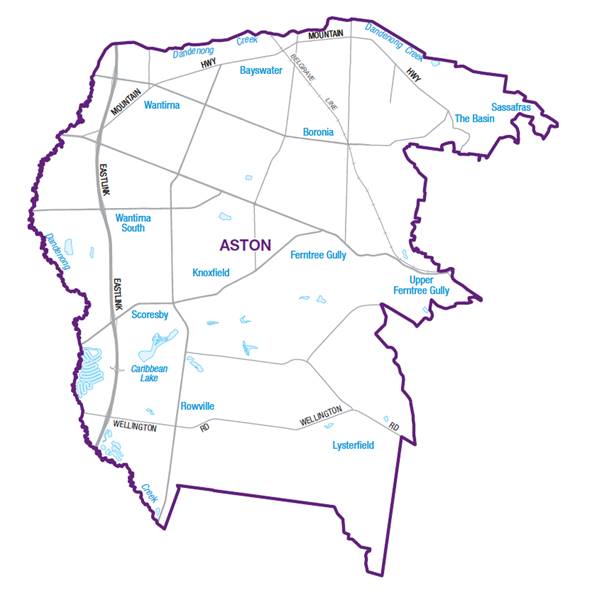 Map of Aston
