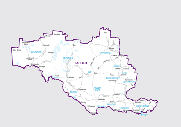 Farrer divisional map