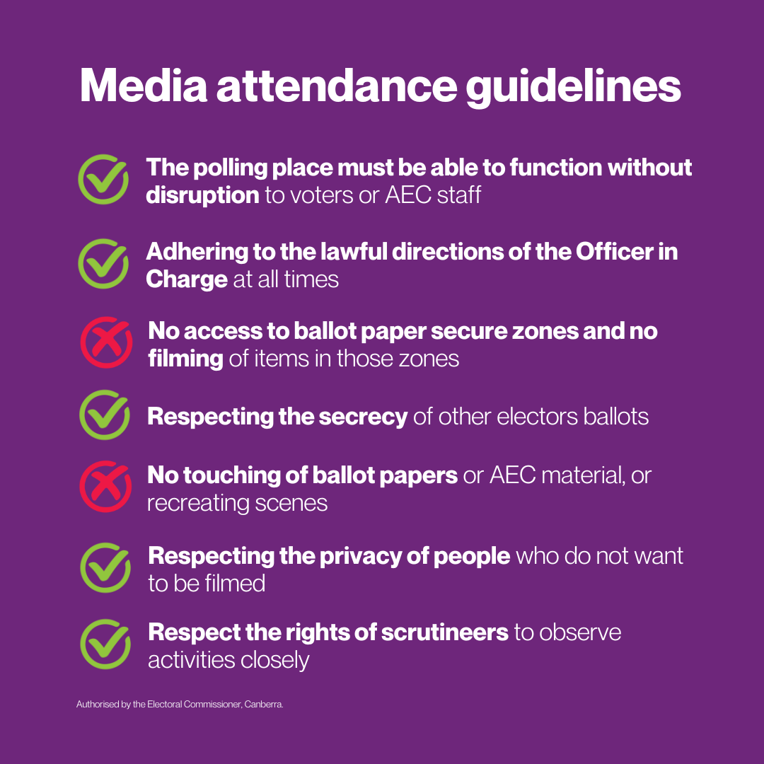Media attendance guidelines